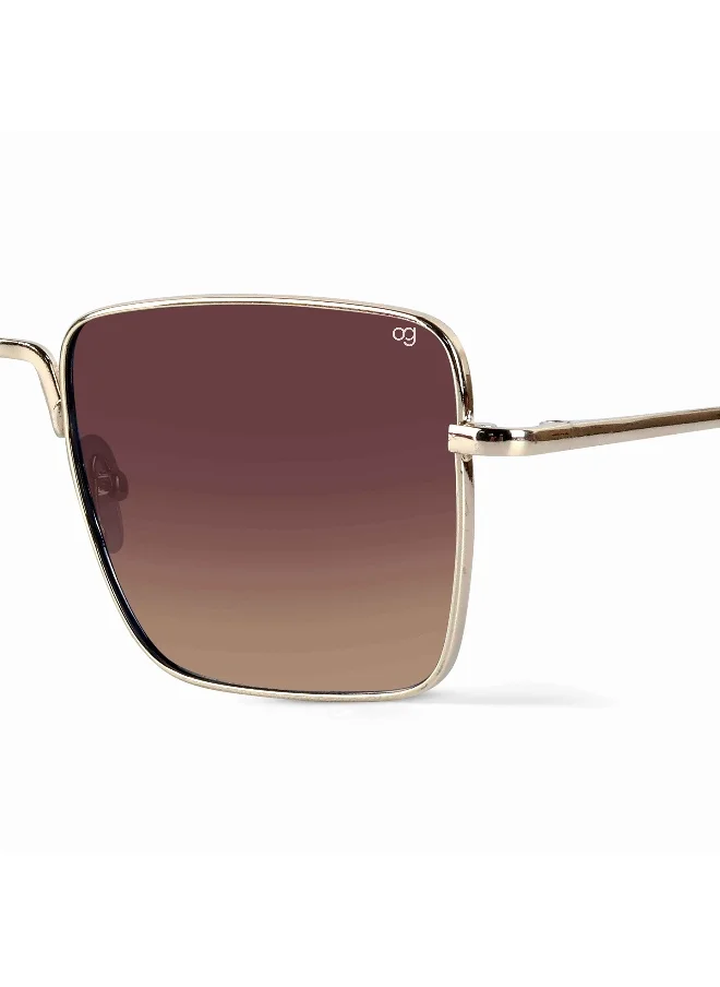 Woggles Bellatrix Gradient Brown Square Sunglasses