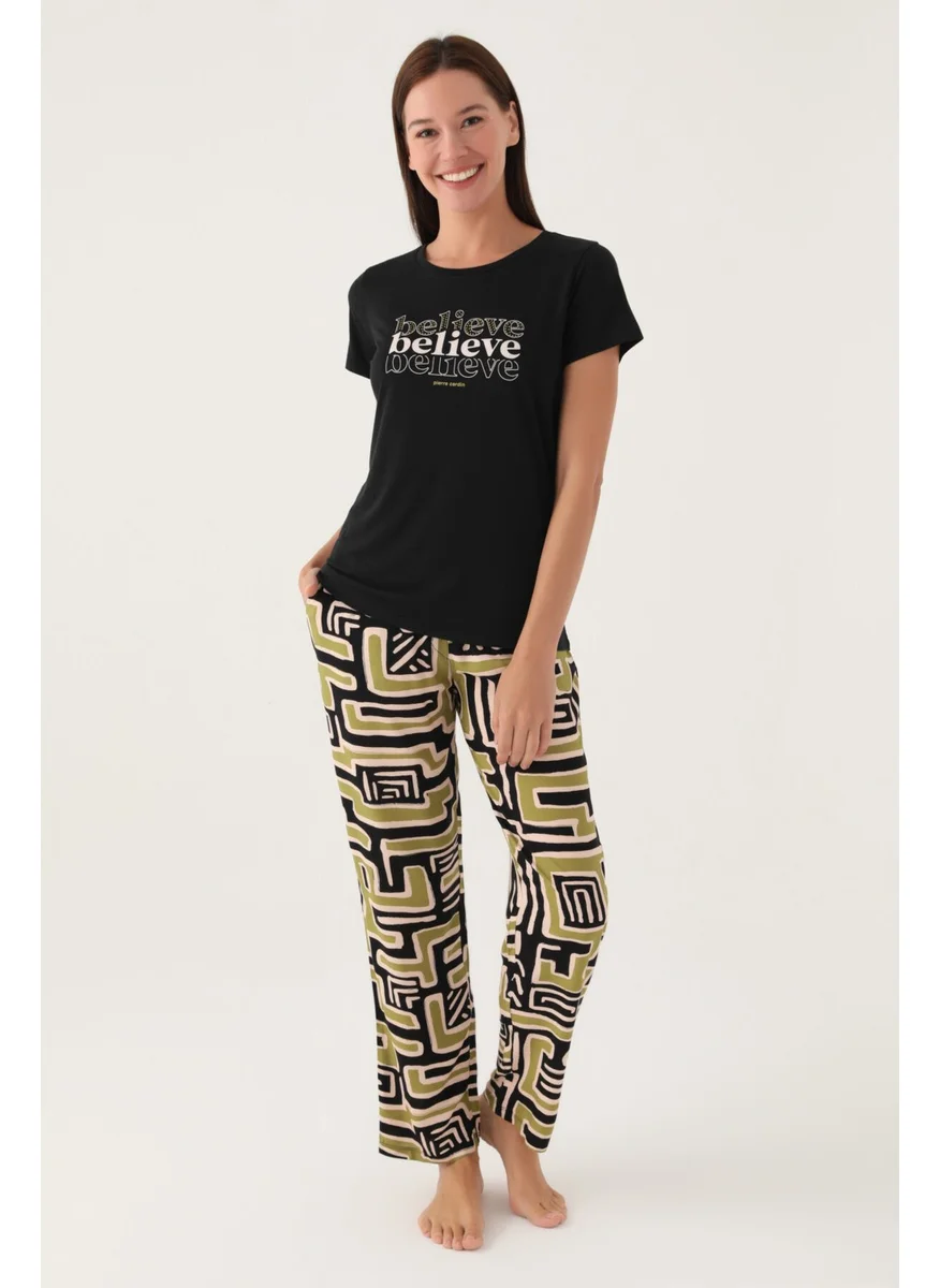 pierre cardin Believe Black Women's Short Sleeve Pajama Set