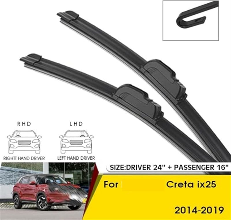 QASULER Car Front Wiper Blades for Hyundai Creta Ix25 - Image 2