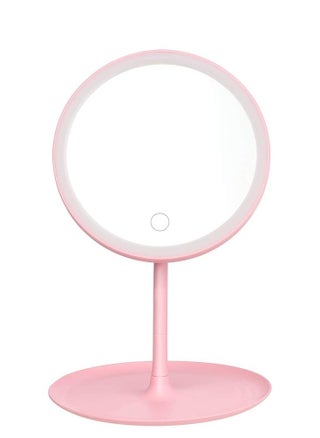 Round Makeup Mirrors, Rechargeable Vanity Mirror with 48 LED Lights, 3 Color Lighting Modes Dimmable 90 Degree Rotation Touch Screen, Light Up Mirror for Travel, Portable Cosmetic LED Mirror - pzsku/Z874FADD56B6DB4311CB6Z/45/_/1677413820/c61456fd-92a1-4bee-9ecb-3e1d6490502d