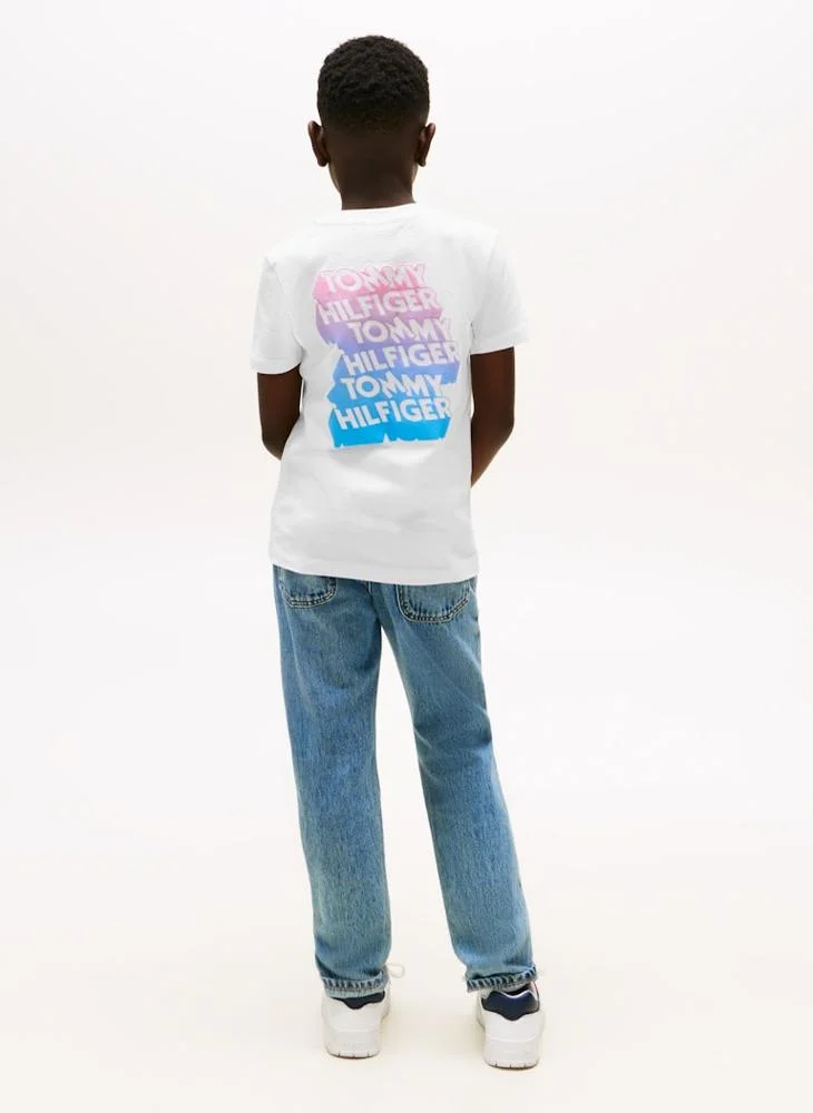 تومي هيلفيغر Kids Grafitti Raised Crew Neck T-Shirt