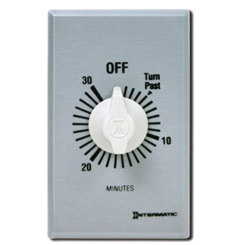 Intermatic FF30MC 30-Minute Spring Loaded Wall Timer SPST No Hold - Enhance Energy Efficiency with Universal Compatibility - Automatic Timer for Effortless Control, Brushed Metal Finish - Image 4