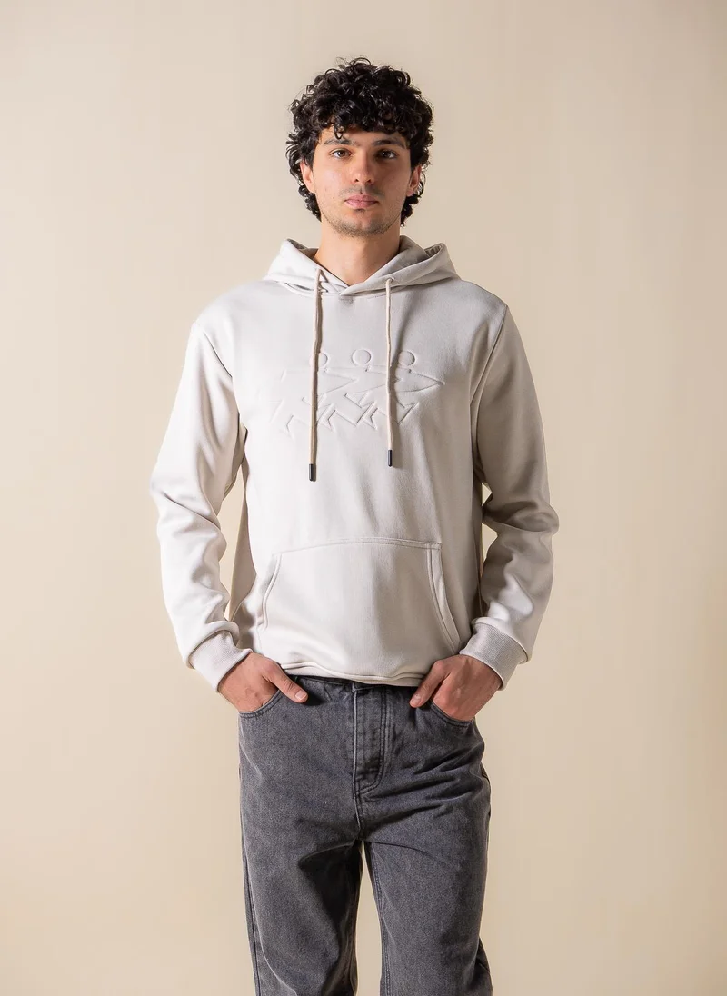 SHAPES DETAIL EMBROIDERED HOODIE