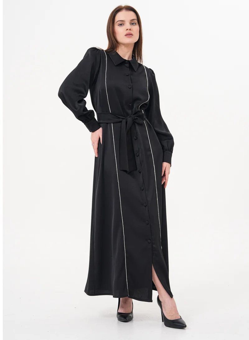 مارفيلا باي رشا فستان قميص طويل بحزام