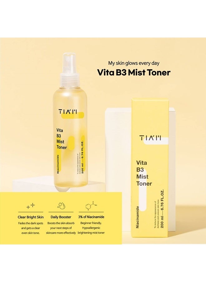 TIA'M TIAM Vita B3 Mist Toner with Niacinamide, Tranexamic Acid, and Vitamin C for All Skin Types, Facial Mist That hydrates, refreshes & brightens, 6.76 FL.OZ. / 200ml - Image 4