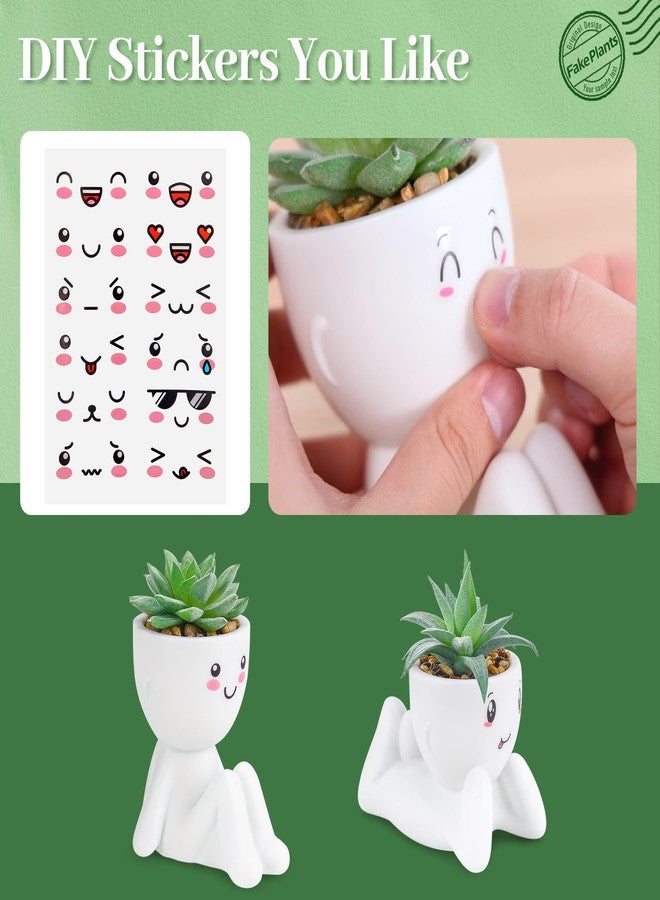 Der Rose 2 Packs Fake Plants Artificial Succulent Plants for Home Bathroom Living Room Office Decor Indoor - Image 5