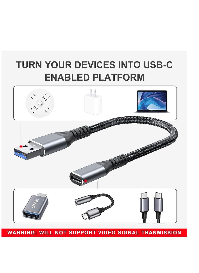 Generic - USB C Female to USB Male Adapter, 5inch USB A to Type C Connector, Compatible with iPhone 12 Mini/12 Pro Max/11 Pro Max, Type-C Earphone/Flash Drive/Hub - Image 1