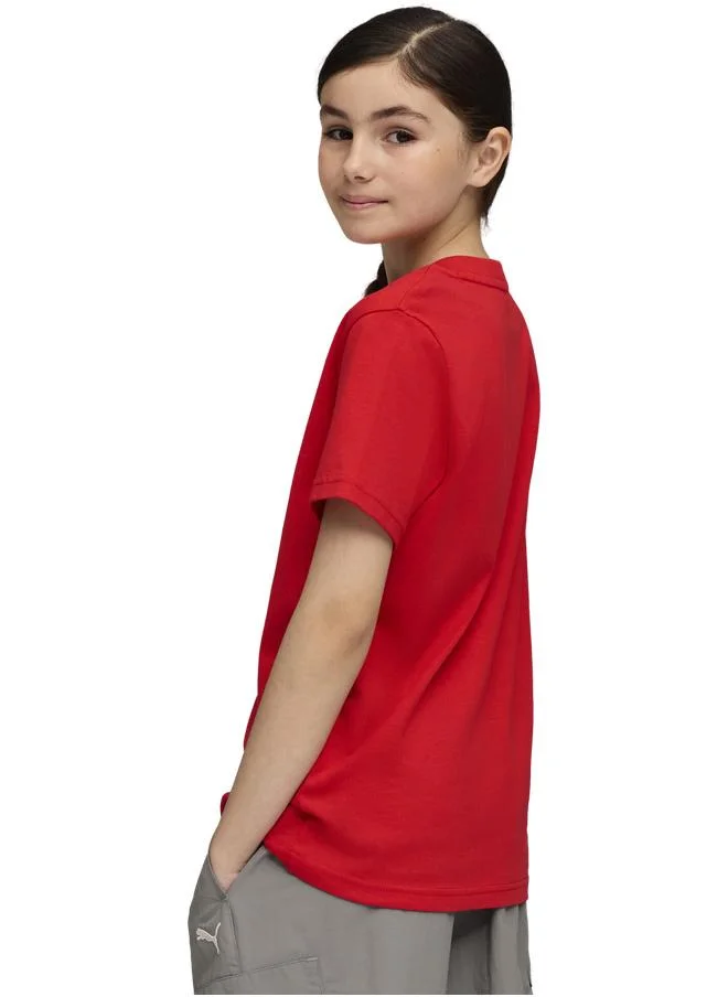 بوما تيشرت Scuderia Ferrari Sportswear مزين بدرع ملون كبير للشباب