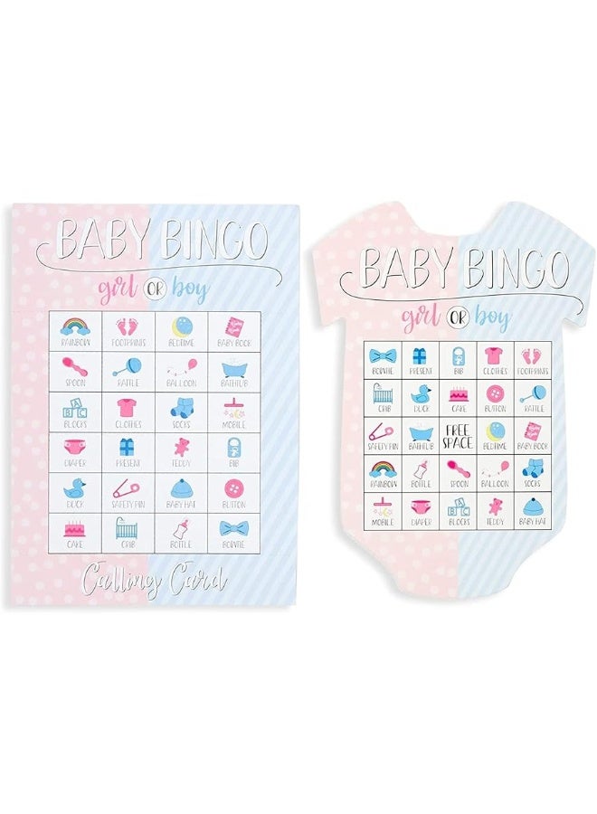 Blue Panda Gender Reveal Bingo Game Set Party Supplies 38 Pieces - Image 4