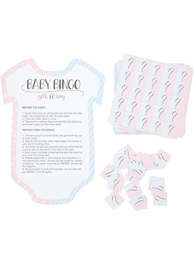 Blue Panda Gender Reveal Bingo Game Set Party Supplies 38 Pieces - Image 5