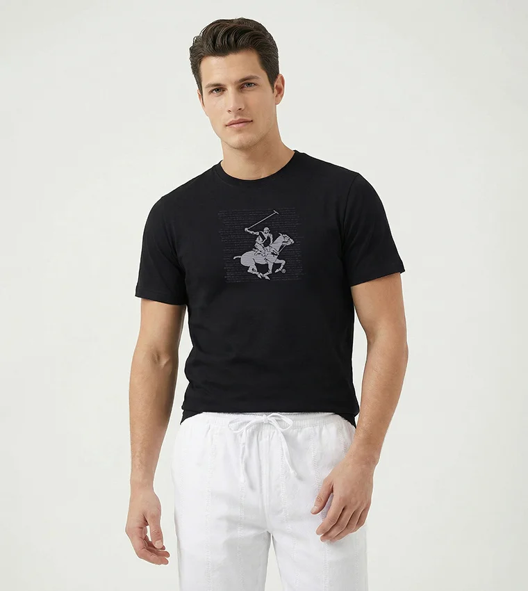 بيفرلي هيلز بولو كلوب Bhpc Mens Black Long Sleeve T-Shirt