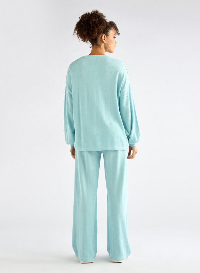 سبلاش فيڤ يشبه الصندوق بأكمام كاملة وبنطال مريح - Image 3