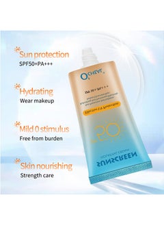 OCHEAL Sunscreen Isolating Cream Effective UV Protection ,Face Sunblock  Non-Sticky Cream Protect SPF50(60g)  - Image 3