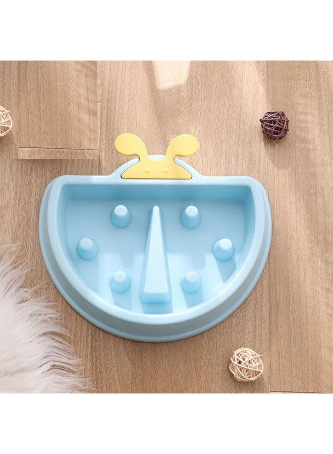 بت وعاء طعام بطيء على شكل فراشات بألوان عشوائية، وعاء طعام وماء بلاستيكي مضاد للاختناق للحيوانات الأليفة، حوض تغذية بطيء للحيوانات الأليفة، وعاء طعام - Image 1