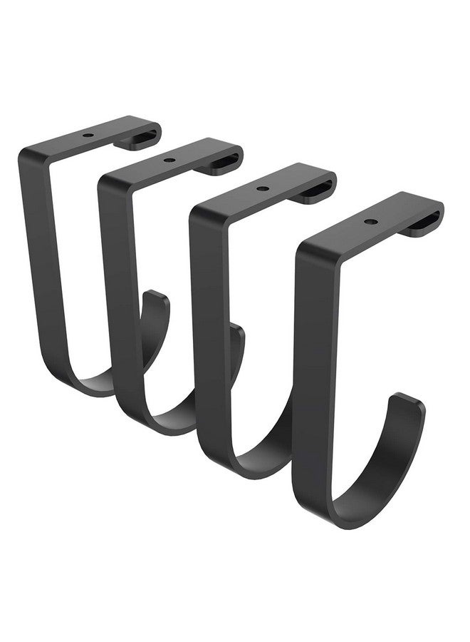 FLEXIMOUNTS 4 Pack Add On Storage Flat Hook Accessory for Garage Ceiling Rack and Wall Shelving, Max Weight Capacity up to 50lbs, Black - Image 1