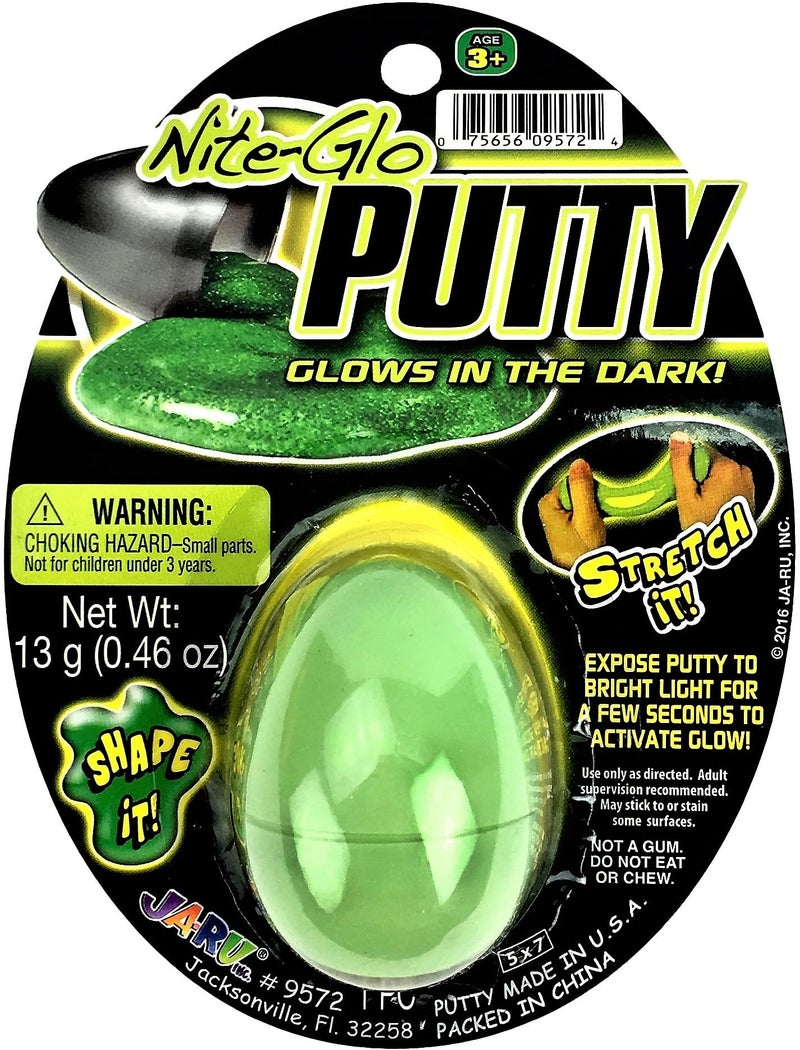Ja-Ru JA-RU Glow in The Dark Slime Eggs (2 Units) Squishy & Stretchy Putty for Kids. Sensory Stress Relief Toy. Mini Slime Party Favors  Birthday Goodie Bag Stuffers. 9572-2p - Image 2