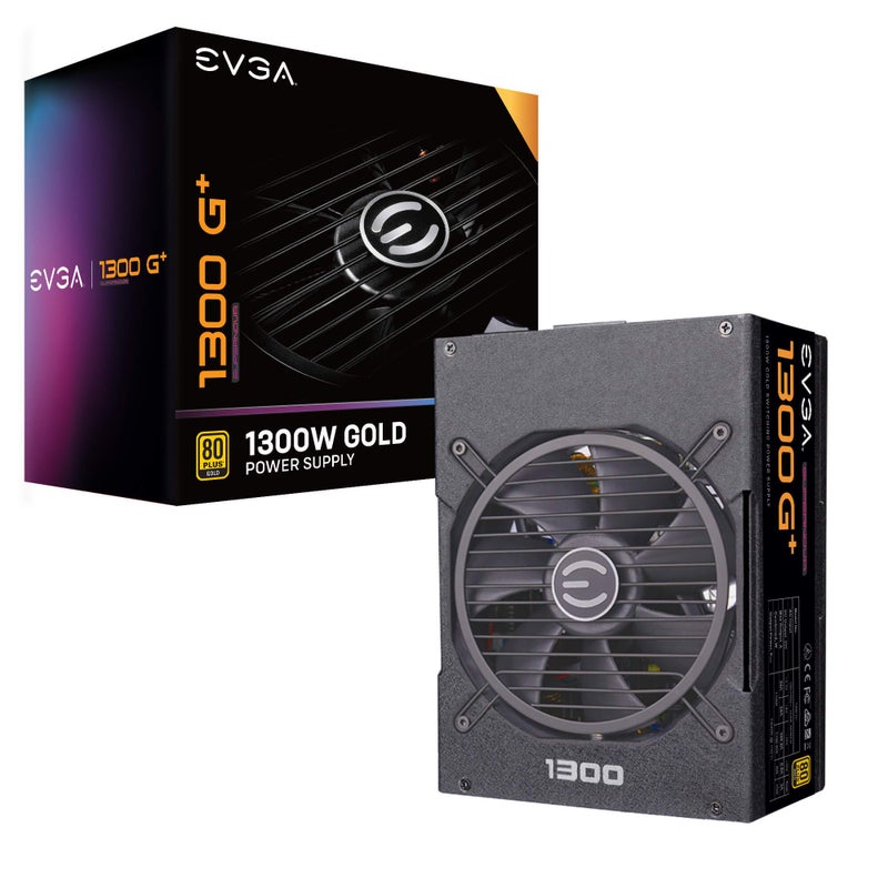 EVGA Supernova 1300 G+, 80+ Gold 1300W, Fully Modular, 10 Year Warranty, Includes Free Power On Self Tester, Power Supply 220-GP-1300-X1 - Image 1