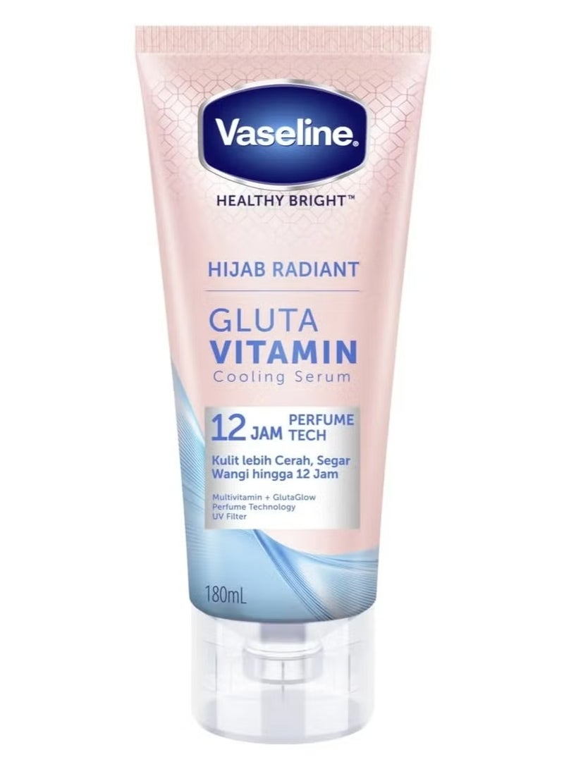 Vaseline Hijab Radiant - Gluta Vitamin Cooling Body Serum 180ml - Image 1