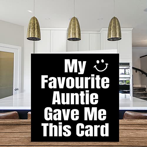 Stuff4 Funny Birthday Cards for Niece Nephew - My Favourite Auntie - Joke Happy Birthday Card for Nephew Niece from Auntie Aunt Aunty, Birthday Gifts, 5.7 x 5.7 Inch Humor Greeting Cards Gift - Image 3