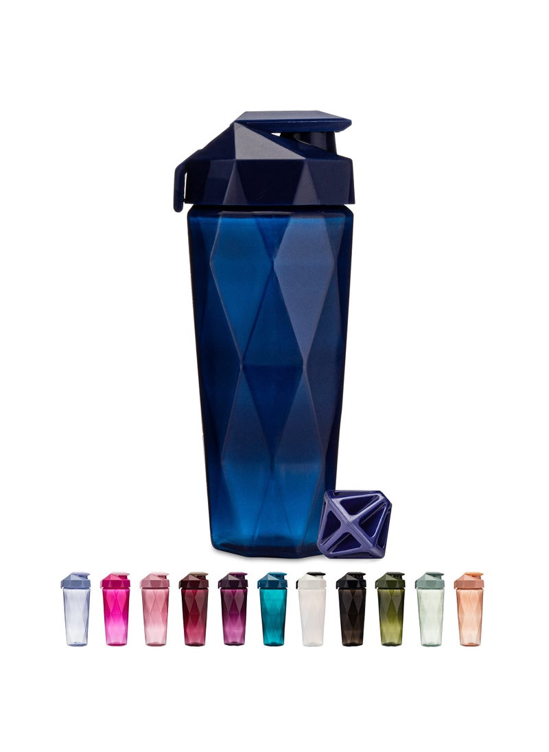 Keelo Bottle Keelo Bottle Classic 28 oz Blender Shaker Bottle  Protein Shaker Bottle with Diamond Agitator  Shaker Cup with Carrying Handle and Dishwasher Safe  Navy  28Ounces 
