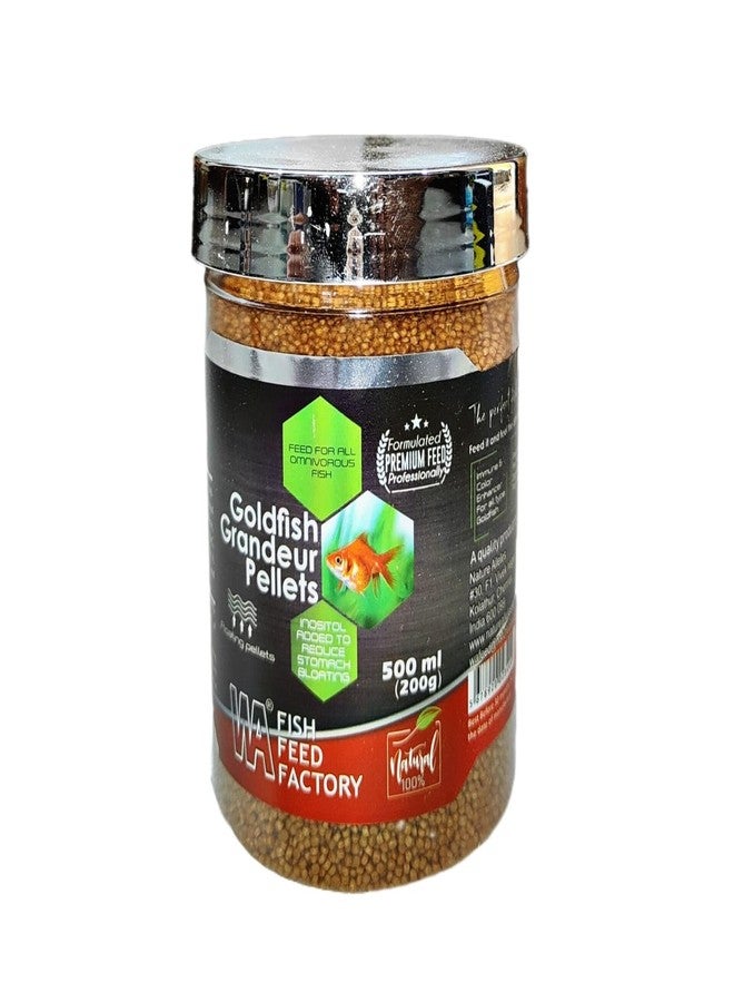 WA Goldfish Grandeur Pellets | Premium Floating pellets (500ml/ 200g) | What The Fish