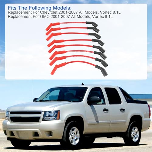 JDMSPEED أسلاك شمعات الإشعال الجديدة من JDMSPEED لأداء عالي بديل لشيفروليه GMC 8.1L Vortec V8 2001-2007 - Image 2