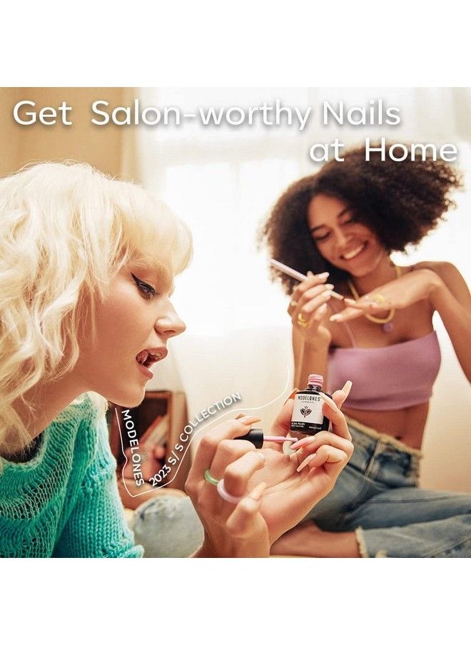 modelones - Nude Gel Nail Polish Set 6 Colors Glitter Neutral Pink Summer Gel Polish Brown Tan All Seasons Skin Tones Soak Off Manicure Home Nail Art Design Starter Kit Salon Quality Holiday Gifts For Women Girls - Image 1