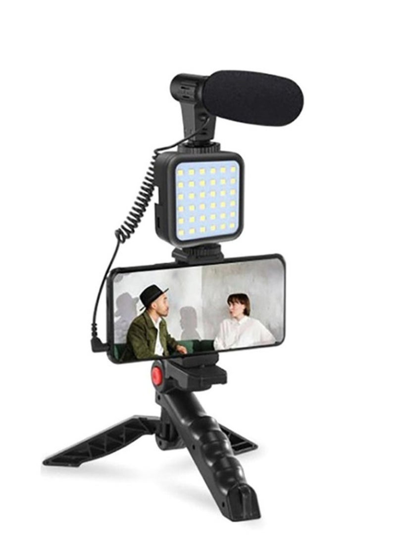 ELTRAZONE Vlogging Live Streaming Kit With Microphone Tripod Black - Image 1