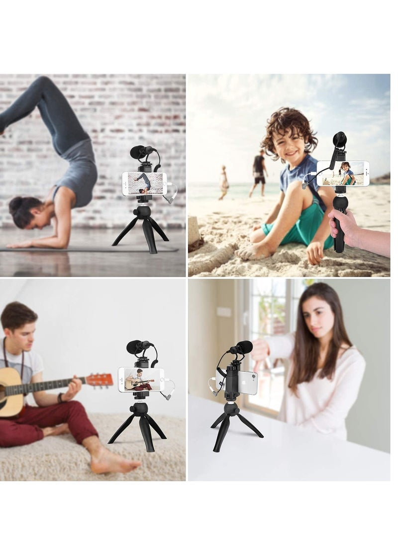 ELTRAZONE Vlogging Live Streaming Kit With Microphone Tripod Black - Image 4