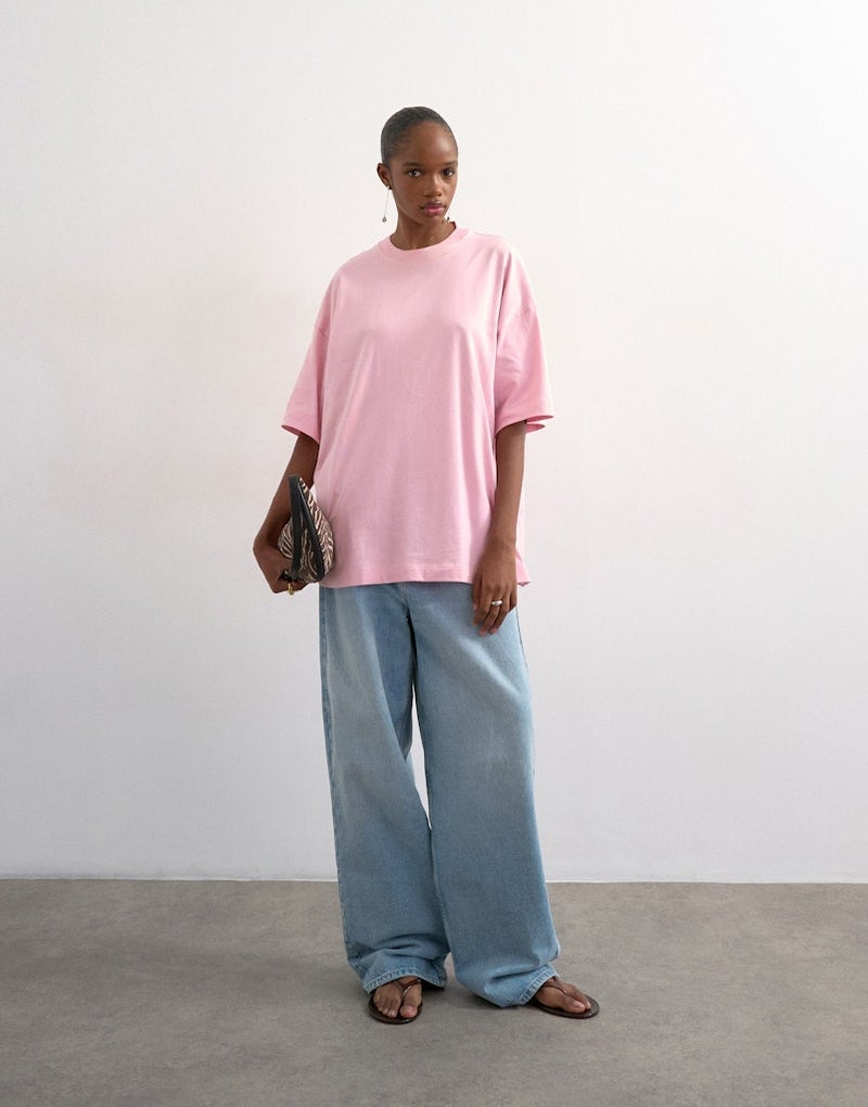 TOPSHOP Knitted Drop Shoulder T-shirt - Image 4