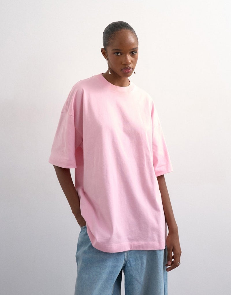 TOPSHOP Knitted Drop Shoulder T-shirt - Image 1