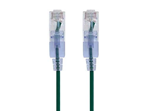 Monoprice Cat6A Ethernet Patch Cable 7 Feet Green 10 Pack Snagless RJ45 550Mhz UTP Pure Bare Copper Wire 10G 30AWG SlimRun Series - Image 1