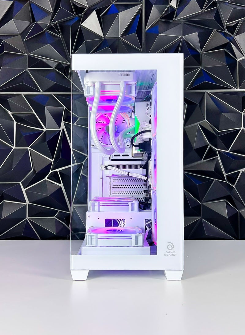 Game Sekret HiFly Magna Gaming PC - Intel Core i7-12700 Processor | NVIDIA 4060Ti 8GB GPU | 16GB DDR4 RAM | 1TB M.2 NVMe SSD + 1TB HDD | 240mm Liquid Cooler | WiFi + Bluetooth Ready | Windows 11 Pro | Game Sekret Desktop Computer Tower (White)  - Image 3