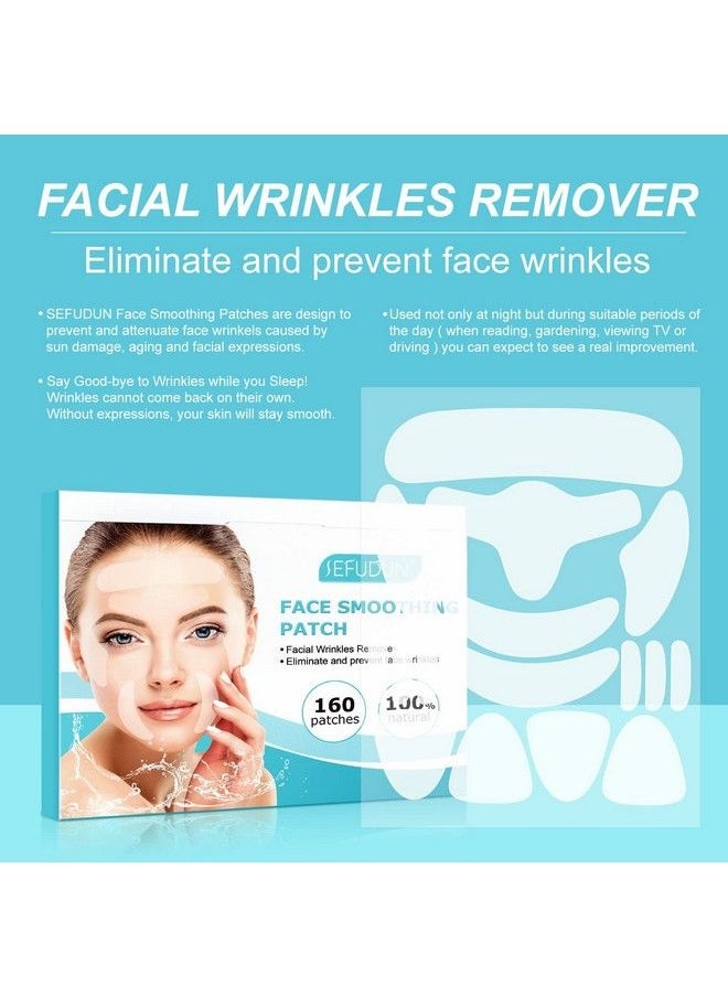 Face Wrinkle Patches 160 Count Forehead Wrinkle Patches Anti Wrinkle Patches For Reducing Forehead Eye And Around Mouth & Upper Lip Wrinklesskincare Pads To Smooth Eye
