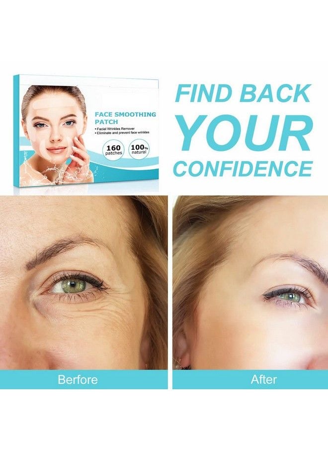 Face Wrinkle Patches 160 Count Forehead Wrinkle Patches Anti Wrinkle Patches For Reducing Forehead Eye And Around Mouth & Upper Lip Wrinklesskincare Pads To Smooth Eye