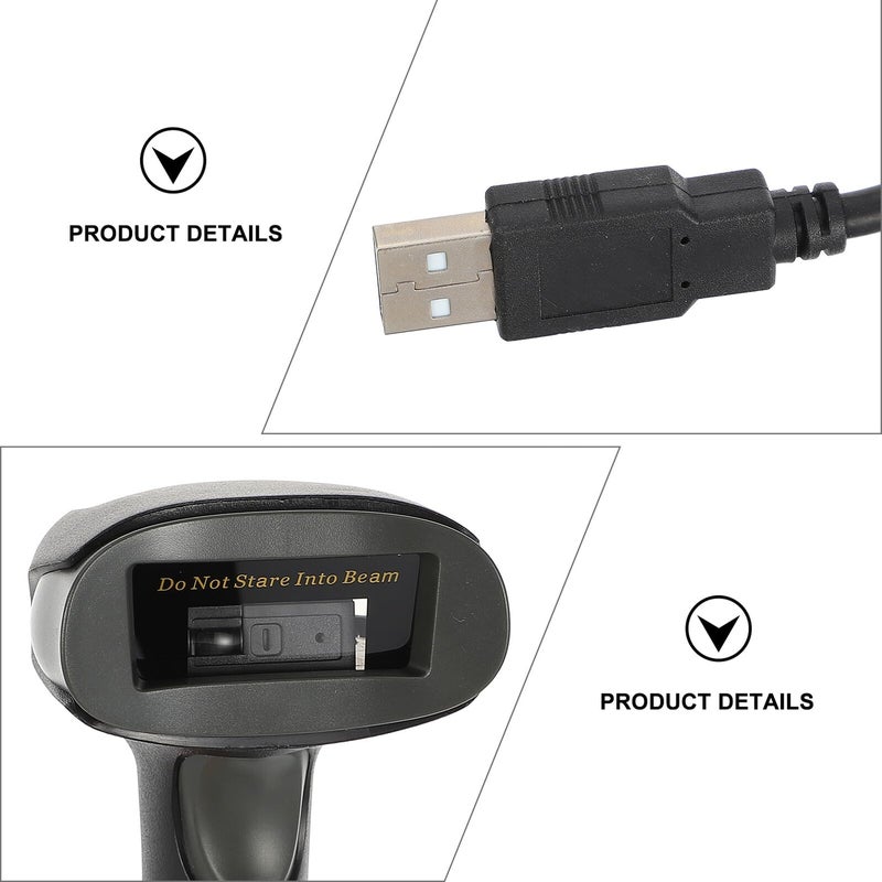 Wired USB Barcode Scanner with Stand Fast Accurate POS Retail Warehouse Computer Use - Image 4
