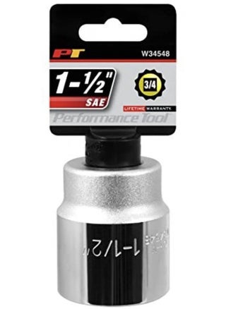 Performance Tool W34548 3/4-Inch Drive 12-Point SAE Standard Socket, 1-1/2-Inch - pzsku/Z87510F966D63D2B77E82Z/45/_/1731078053/be62a2f3-418f-4135-89ba-7d39655c8aff