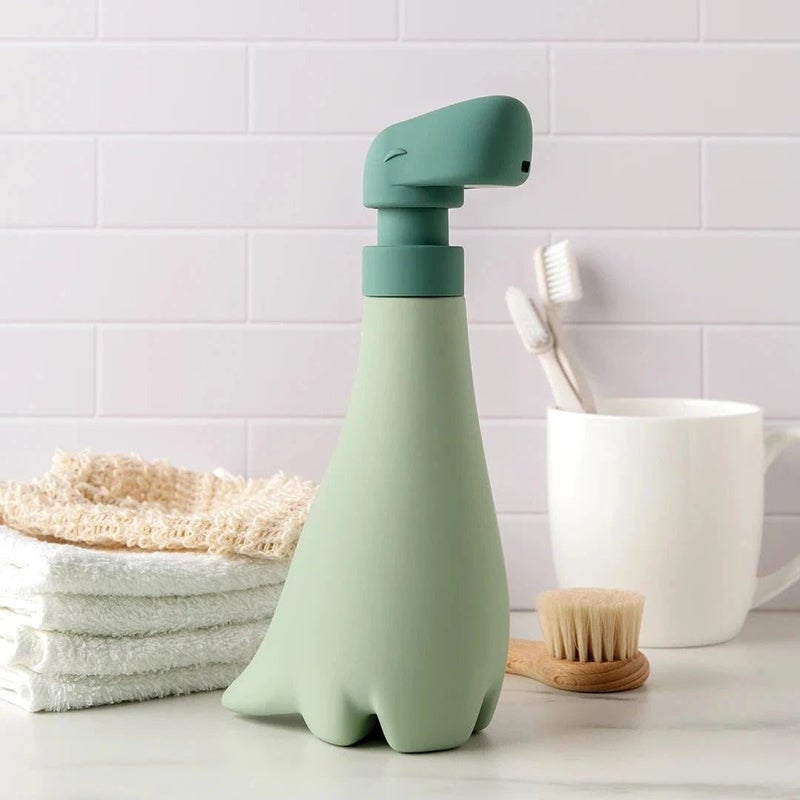 OTOTO New Soapasaurous Dino Hand Soap Dispenser - Cute Bathroom Accessories, Liquid Dish Soap Dispenser, Dinosaur, Cute Kitchen Accessories, Gifts for Kids - Image 2