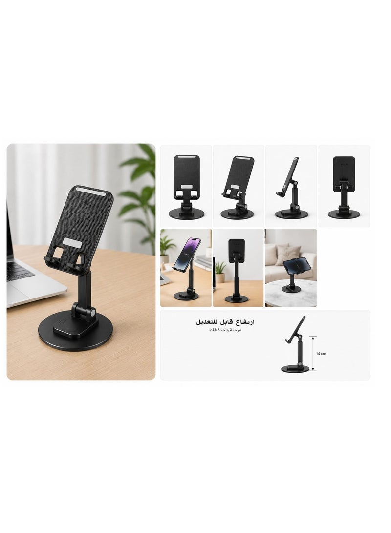 Vesta Universal Cell Phone Holder, Adjustable Height Cell Phone Stand for Desk and 360 Degree Rotation, Flexible Desk Mount Compatible with All Phones - Image 2