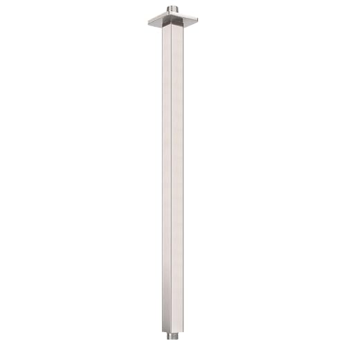 HarJue Ceiling Mounted Shower Arm, Rain Shower Square Extension Arm with Flange and Teflon Tape Stainless Steel Ceiling Mount Shower Extender (24 Inch, Brushed Nickel) - Image 1