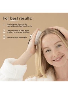 JUPITER Jupiter Exfoliator Brush For Removing Dandruff & Build-Up - Detangling Scrubber For Wet or Dry Hair - Supports Circulation & Growth - For All Hair Types - Black  - Image 5