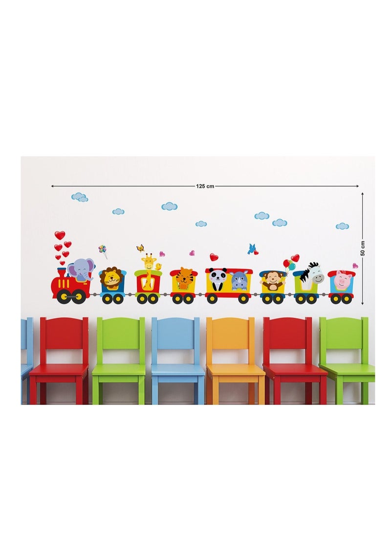 Decals Design - Train of Joy with All Animals in it and Love' Wall Sticker - Image 1