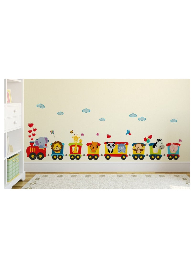 Decals Design - Train of Joy with All Animals in it and Love' Wall Sticker - Image 1