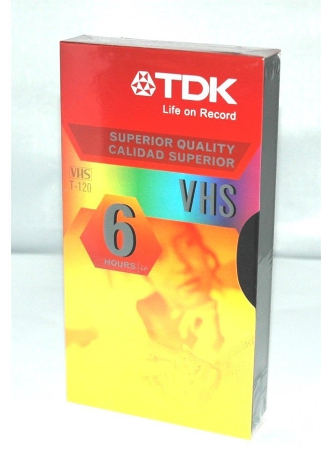 شريط فيديو T-120 VHS - 6 ساعات