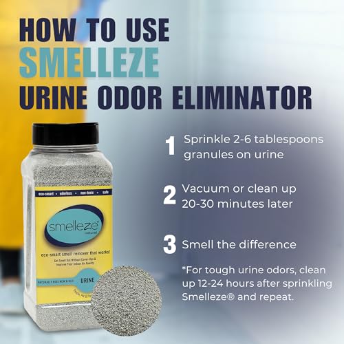 SMELLEZE Natural Urine Smell Removal Deodorizer: 2 lb. Granules Stops Urine Stench - Image 5