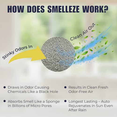 SMELLEZE Natural Urine Smell Removal Deodorizer: 2 lb. Granules Stops Urine Stench - Image 4