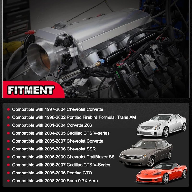 TEMSONE 92MM Intake Manifold with Throttle Body and Fuel Rails for Chevrolet GMC Pontiac LS Series - Image 2