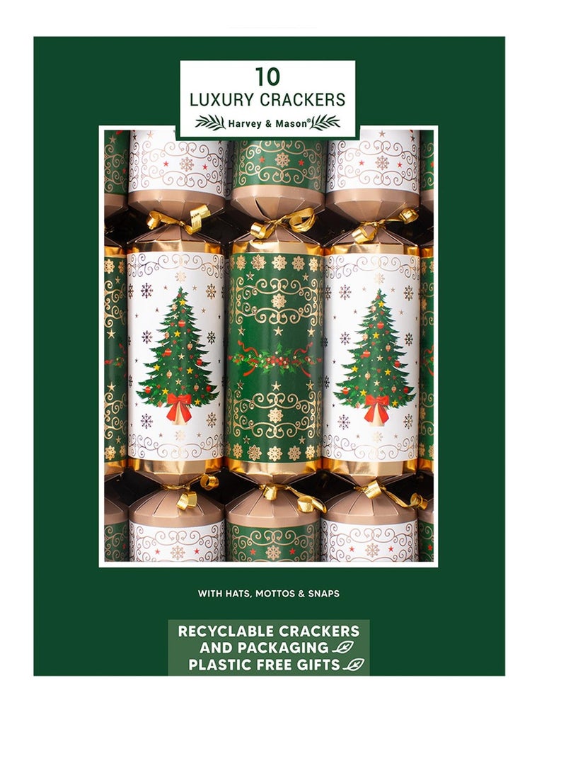 Rsw Christmas  10 Pcs Luxury Tree And Wreath 14Inches Crackers - Image 1