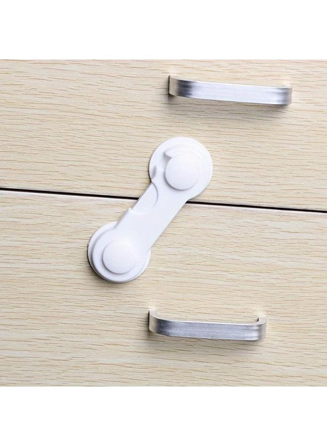 10 Pcs White Child Safety Locks Durable ABS Plastic Cabinet Drawer Fridge Lock Hand Pinch Protection Easy Install Phthalate Free Kitchen Baby Proofing - Image 3