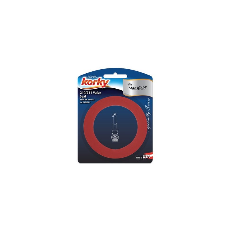 Korky Korky 427BP Flush Valve Seal For Mansfield 210 and 211 Toilet Repairs  Red  - Image 2
